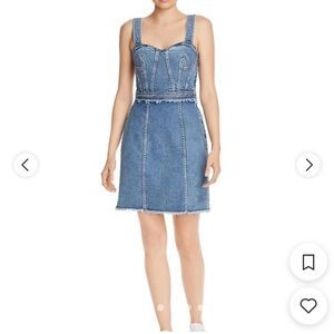 7 For All Mankind Women's Blue Denim Dress